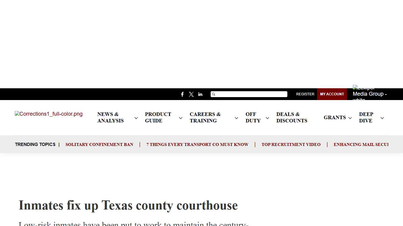 Inmates fix up Texas county courthouse